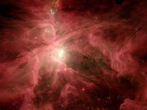 The Sword Of Orion Taken From Nasa Spitzer Telescope Hd Wallpaper