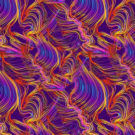 Squiggly Neon Pattern