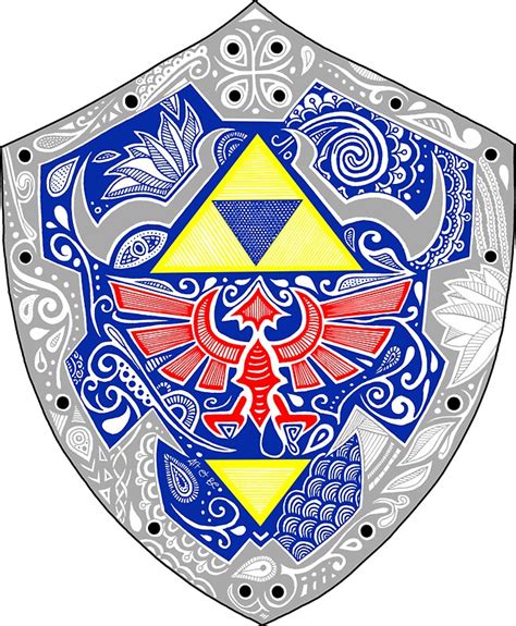Zelda Link Shield Doodle Stickers By Artetbe Redbubble