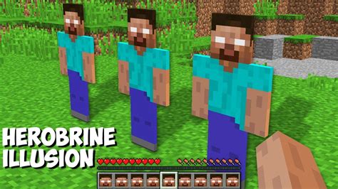 How To Create The Herobrine Illusion In Minecraft Fake Herobrine