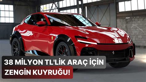 Ferrarinin 38 Milyon Tllik Yeni Suv Modeli Purosangue Için Türkiyede