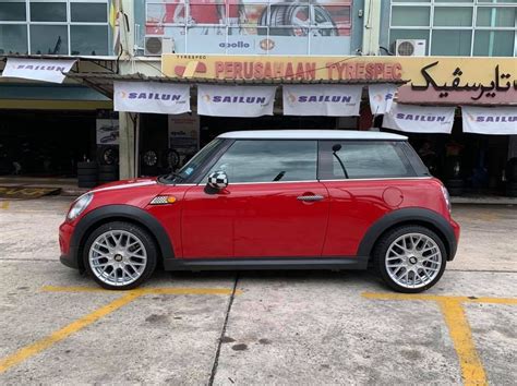 Mini Cooper S Red With Rotiform Rse Aftermarket Wheels Wheel Front
