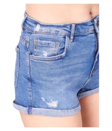 Buy Cali Republic Denim Hot Pants Blue Online At Best Prices In India