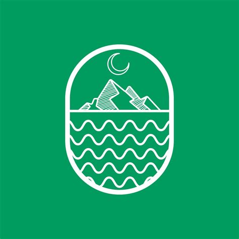 Mountain And Ocean Logo Design With Line Style And Minimalism 20609696