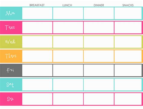 Welcome to momenti design studio! Weekly Meal Planner for Family Templates | Printable ...