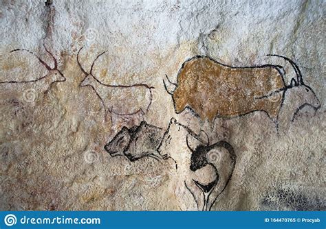 Cave Paintings Stock Image Image Of Mountain Prehistoric 164470765