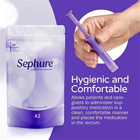 Sephure Easy To Use Suppository Applicator For Women And Men Disposable Applicator For