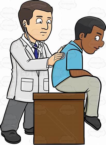 Stethoscope Doctor Clipart Using Patient Check Male