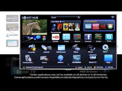 Www.samsung.com/ca/ses/you may need to reset smart hub on your samsung smart tv if you can't see some apps or they are. Samsung Smart TV - Smart Hub - YouTube
