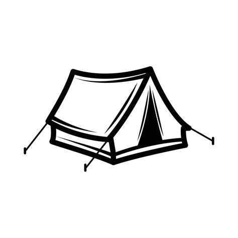Carpa Retro Vintage Para Acampar Se Puede Usar Como Emblema Logotipo