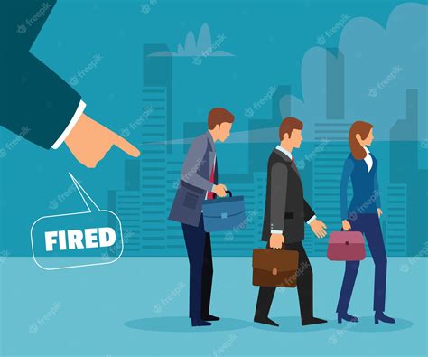 Premium Vector | Angry boss firing employee from job, unemployment, you
