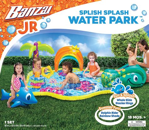 Banzai Splish Splash Water Park 3 In 1 Splash Pad Slide And Sprinkler