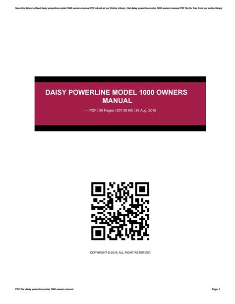 Daisy Powerline Model Owners Manual By Maildx Issuu