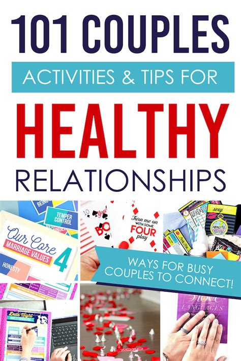 101 Couple Activities And Tips For Healthy Relationships Fun Couple Activities Couple