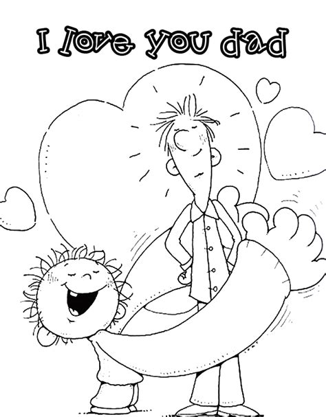 Free Coloring Pages I Love You Dad Coloring Pages