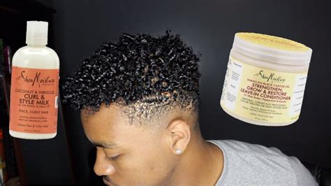 GET CURLY HAIR FOR BLACK MEN FT SHEA MOISTURE YouTube