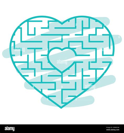 Color Heart Shaped Labyrinth Game For Kids And Adults Puzzle For