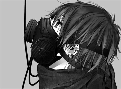 Sad Anime Boy With Mask Anime Boy Com Imagens Anime Garotos