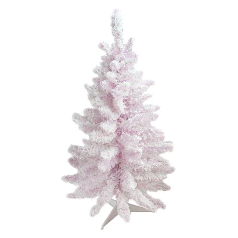 Northlight 3 Ft Flocked Madeline Pink Spruce Unlit Christmas Tree