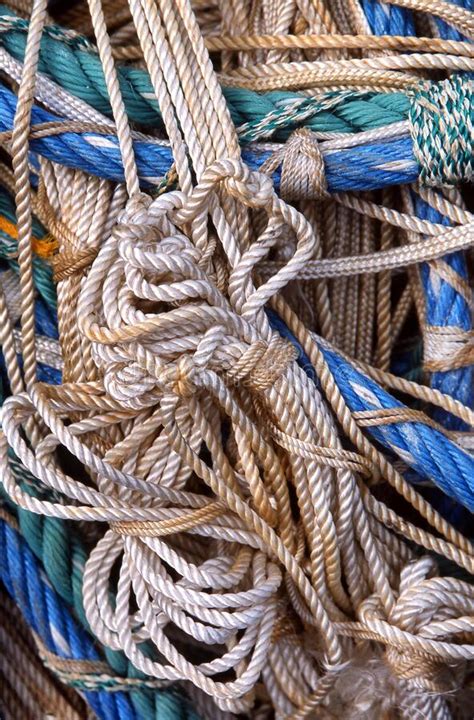 Rope And Netting Of Commerical Fishing Nets Stock Photo Image Of