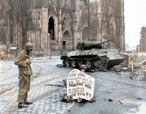 Panther Tank Outside Cologne Cathedral In Germany April 1945 Credit