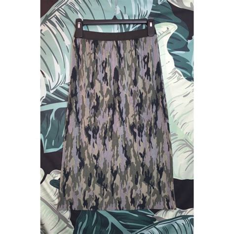 Wild Fable Target Womens Army Green Camouflage Camo Pleated Midi Skirt