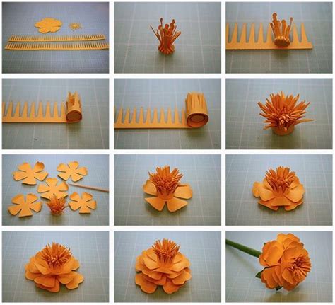 12 Step By Step Diy Papers Made Flower Craft Ideas For Kids Diy Craft