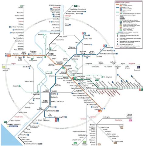 Mapa De Transportes Urbanos De Roma Guía En Roma