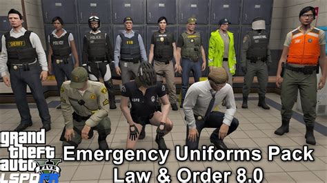 Gta 5 Lspdfr Police Mod Emergency Uniform Pack Law And Order 80 New