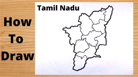 Drawing Tamil Nadu State With District Map Easy Step By Step Youtube