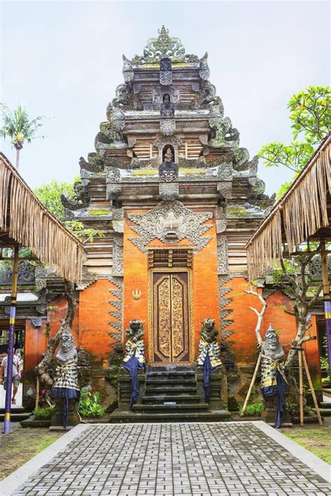 Bali Indonesia Ubud Puri Saren Royal Palace Gate Stock Photo