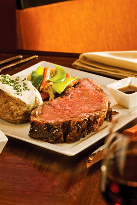 What to serve with prime rib. Prime Rib Dinner stock image. Image of plate, cuisine ...
