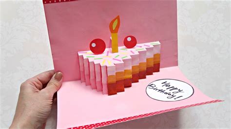 Diy Pop Up Card Birthday Cake Pop Up Card Tutorial Maison Zizou