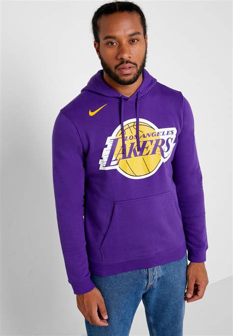 Buy Nike Purple Los Angeles Lakers Club Fleece Hoodie For Men In Mena