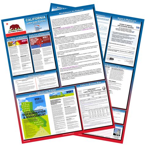 2022 California State And Federal Labor Laws Poster Osha Workplace