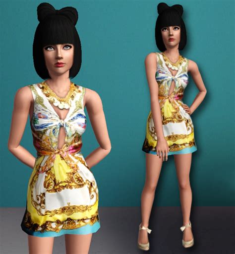 Printed Summer Dress The Sims 3 Catalog