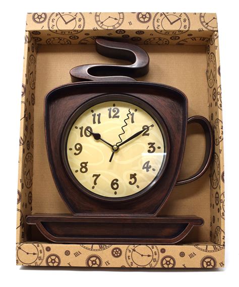 Coffee Cup Design Kitchen Wall Clock Mahogany Wood Effect ... Shop at ebay.com and enjoy fast & free shipping on.