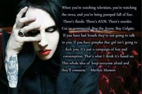 Marilyn manson's short appearance in 2002's bowling for columbine helped changed the perception of manson and his intellectual capabilities. Marilyn Manson Quotes About Satan. QuotesGram