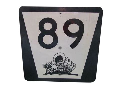 Nifty Vintage Nebraska Highway 89 Metal Road Sign With Pionee