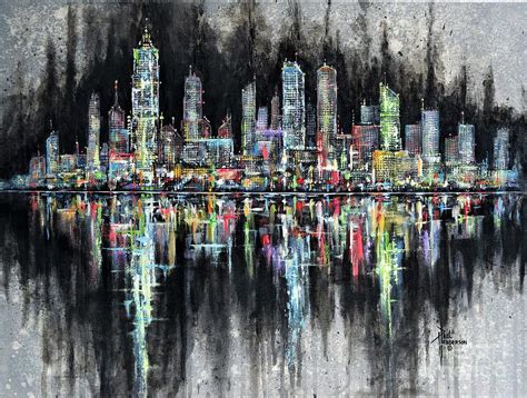 City Lights Ii Painting By Paul Henderson