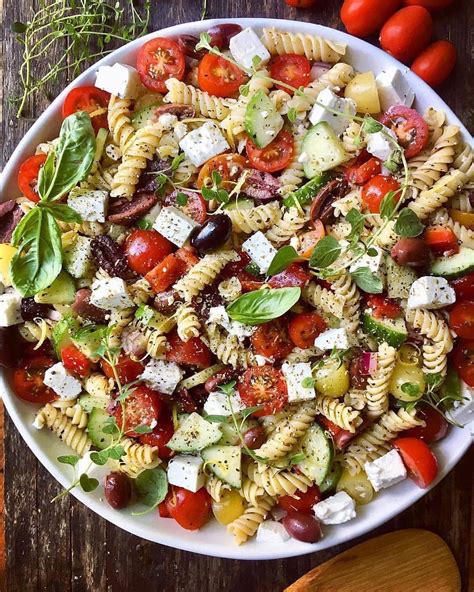 Reposting Foodfulye Greek Fusilli Pasta Salad 😍tag Your Friends
