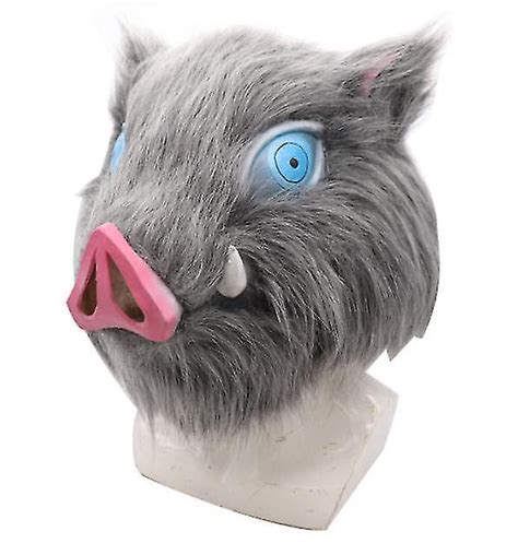 Demon Slayer Mask Hashibira Inosuke Cosplay Costume Latex Pig Head
