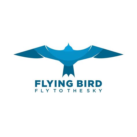 Flying Bird Logo Logo With Flying Blue Bird Concept Logo With