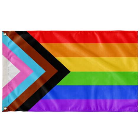Lgbtq Progress Pride All Inclusive 3x5 Ft Polyester Flag Ebay