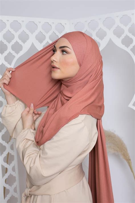Hijab Jersey Lux Soft Pêche