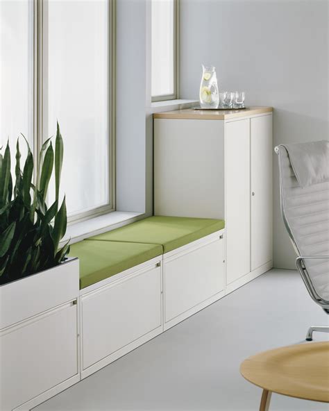 Not certain if the cabinet you need file bars for is even made by herman. Meridian Storage in Lounge Area - Herman Miller
