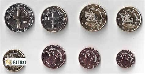 Euro Set Unc Cyprus 2018 Coins From 1 Cent To 2 Euro