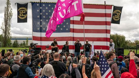 About 200 People Gather In Portland For Right Wing Rally