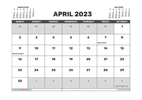 April 2023 Calendar Weather Printable Word Searches