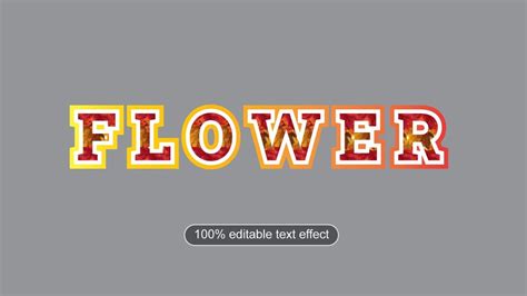 Premium Vector Flower Text Effect Design